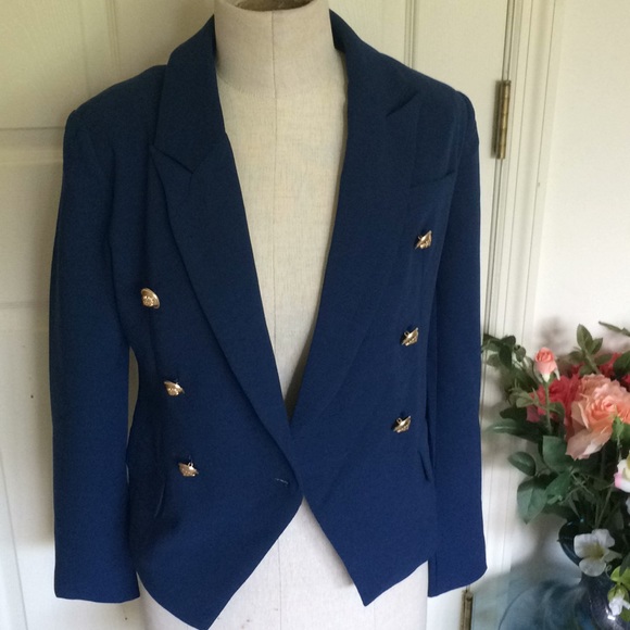Jackets & Blazers - Romeo + Juliet Couture Navy & gold blazer Medium